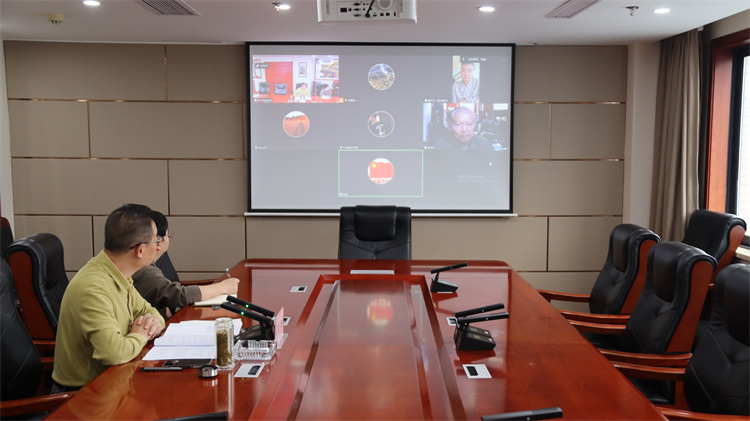 集團公司出席與上海向陽公益基金會、 供銷總社青島公司、國科凱信集團交流合作視頻會